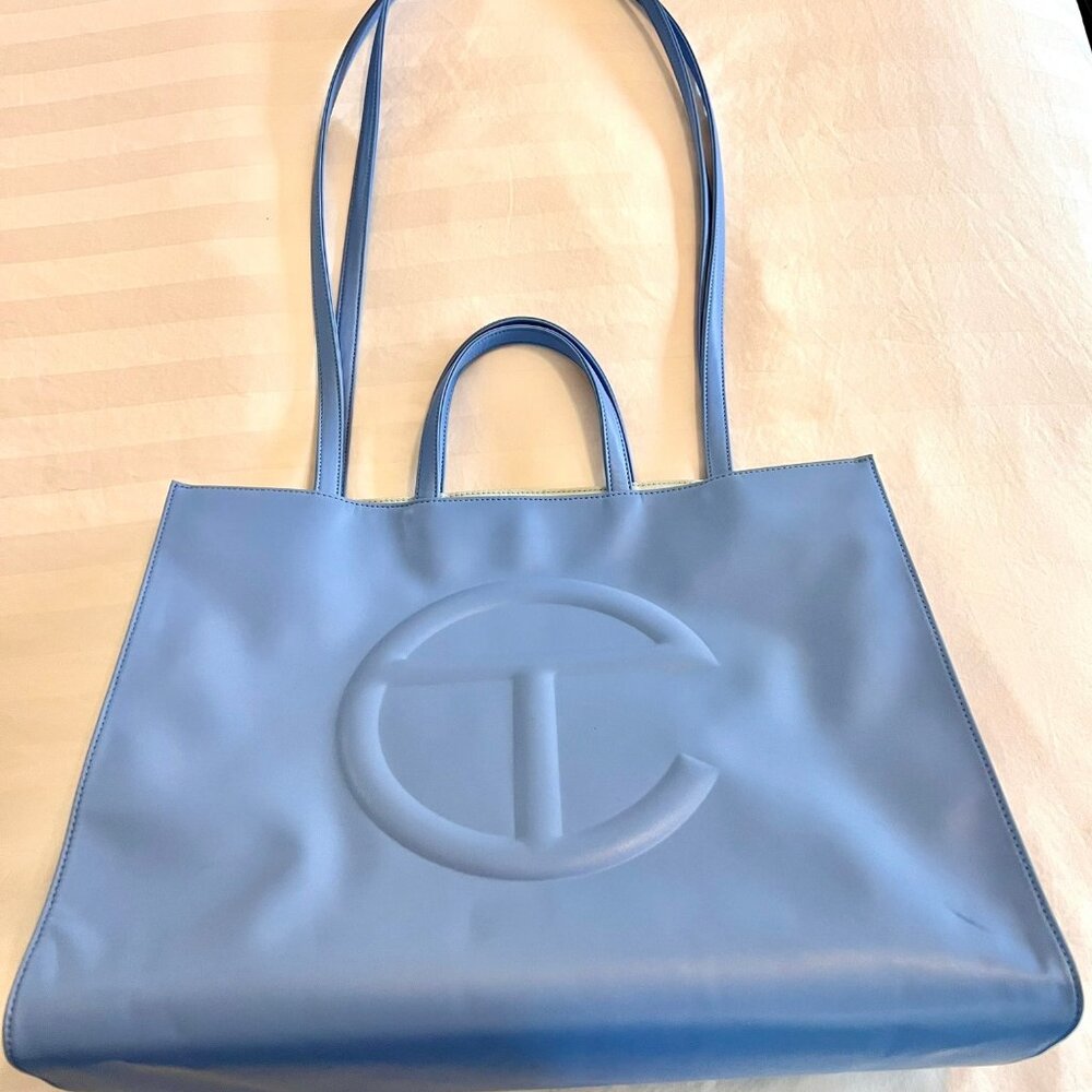 Telfar Large Pool Blue Shopping Bag
